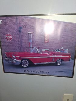 1958 Chevrolet Framed Car Print