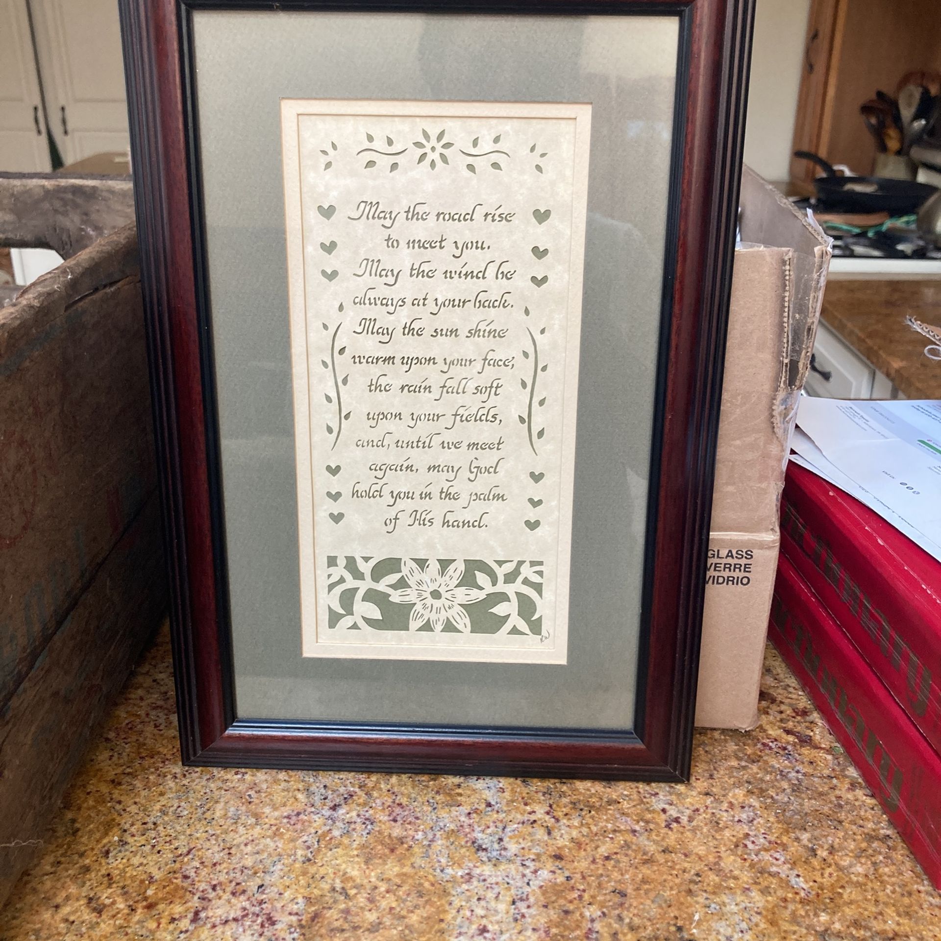 Framed - I rish blessing scherenschnitte