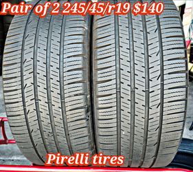 Pair of 2 pirelli tires 245/45/r19 ‼️ free instalation and balance ‼️
