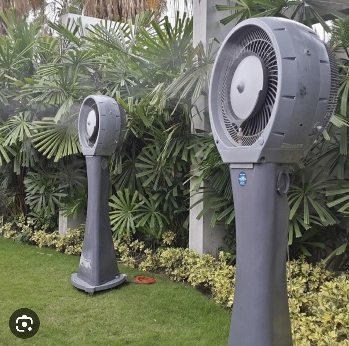 Large Outdoor Mister- commercial Quality HURRICANE 78" Pedestal Reservoir 26 Gal Fan by EcoJet