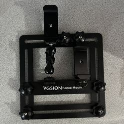VGSION Aluminum Cell Phone/Action Camera Fence Mount for iPhone, Mevo Start, GoPro with Two Phone Clips, Angle Adjustable, Support Recording While Cha