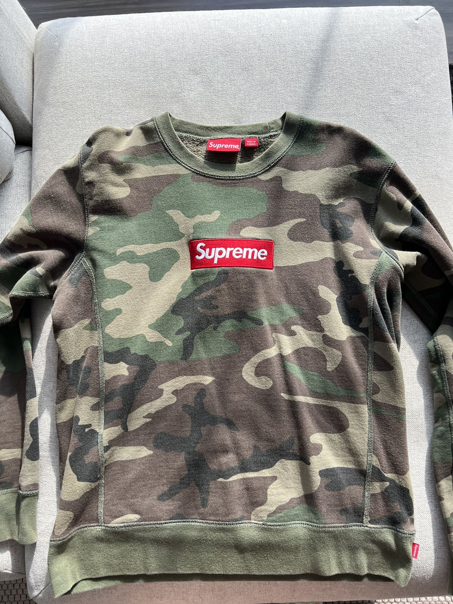 Supreme FW15 Camo Box Logo Crewneck