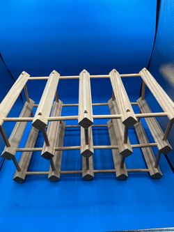Stackable wood freestanding wine rack