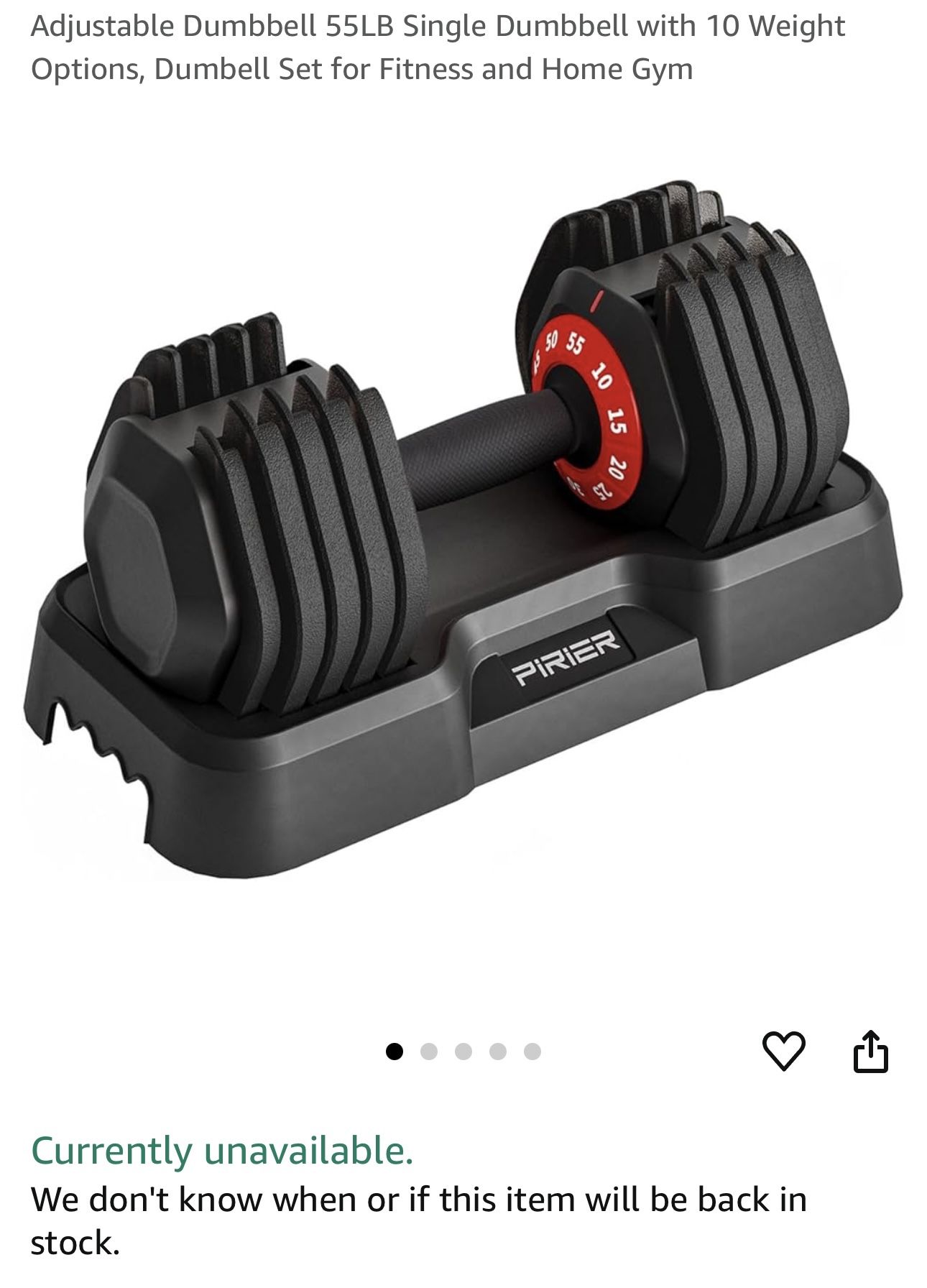 Adjustable Dumbbell 10lb - 55lb