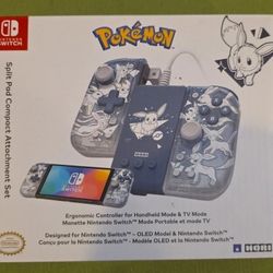 Hori Split Pad Compact Attachment Set for Nintendo Switch - Eevee! BRAND NEW SEALED!