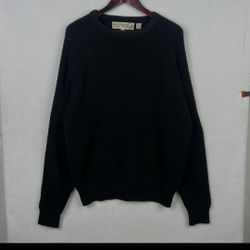Vintage 90s Ironwood Trading Co Black Knit Sweater Size XL Soft Crewneck 