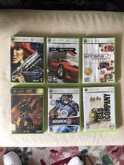 6 Xbox 360 games, all cds play fine