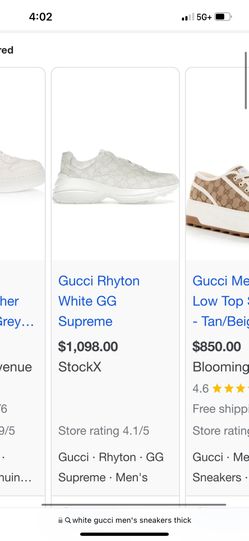 Gucci White Shoes Size 9 Men 