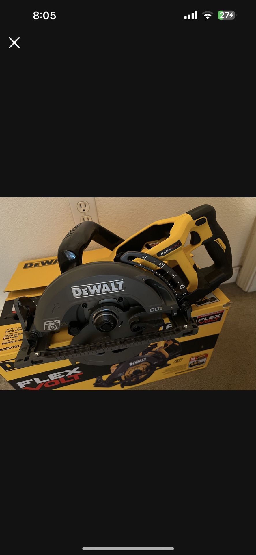 Flexvolt Circular Saw.. TOOL ONLY