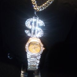 Three Pieces Big Money Piece Long 26 Inch And Resizable Wrist Links Removable 