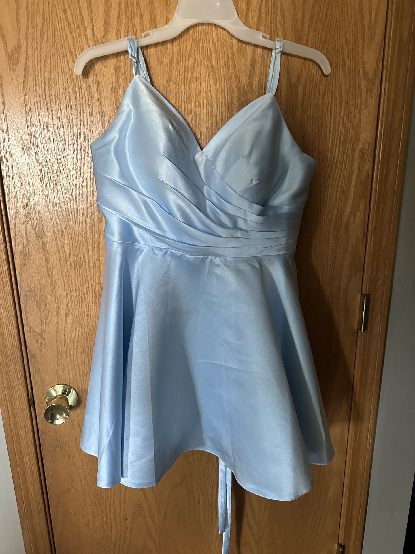 Sz 16 Light Blue Prom Dress 