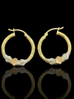 ARRACADA DE FLOR S ORO 