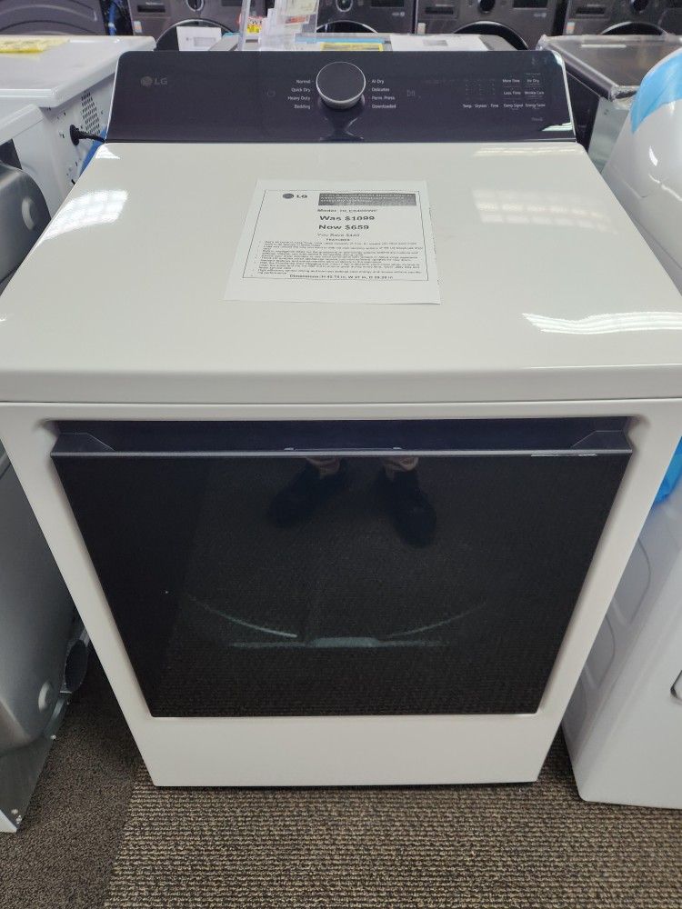 7.3 cu ft. Vented SMART Electric Dryer in
Alpine White with EasyLoad Door and
Sensor Dry Technology