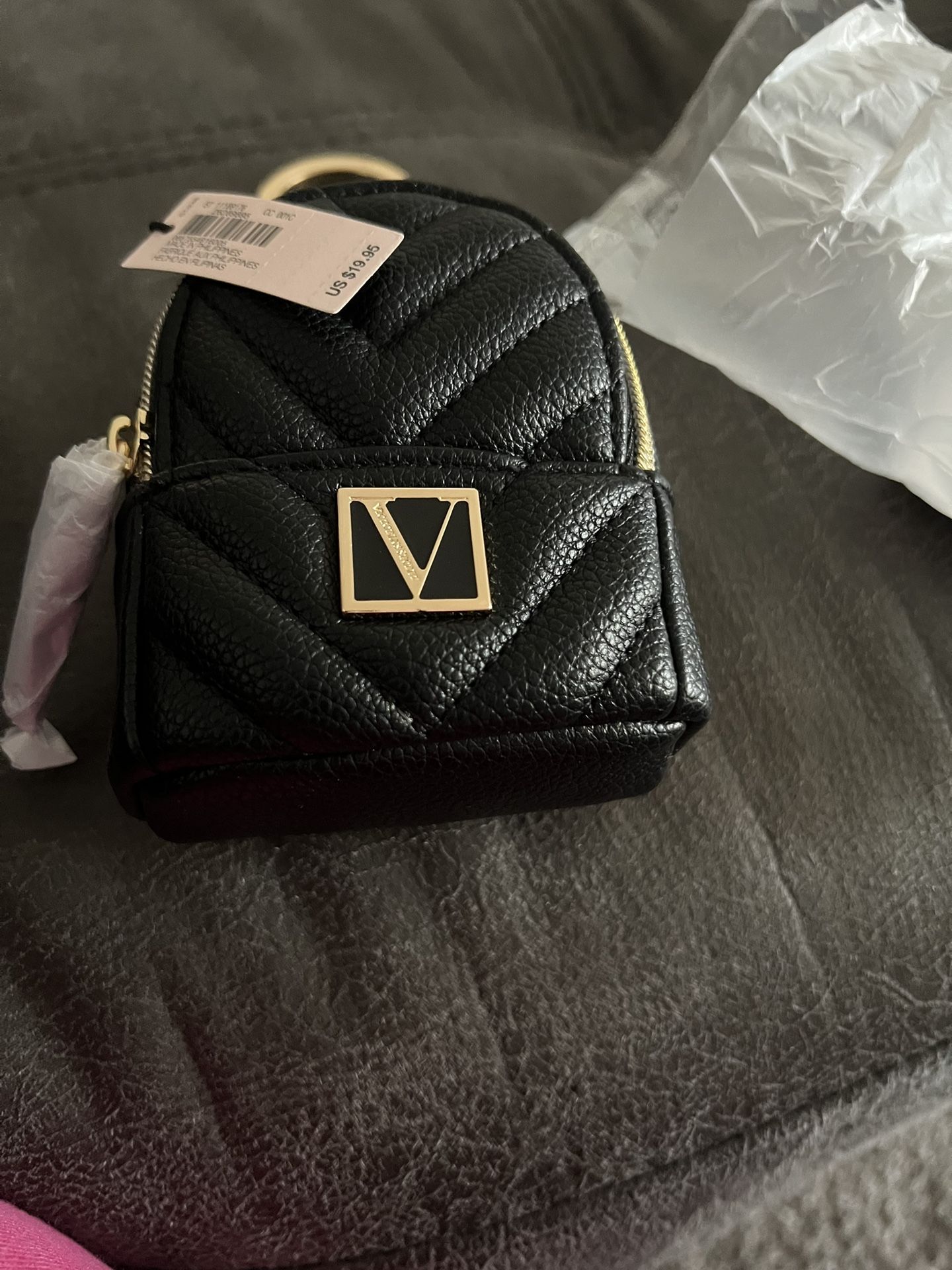New Victoria Secret Mini Keychain Backpack And Pink Dog