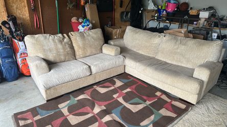 Couch, loveseat and rug