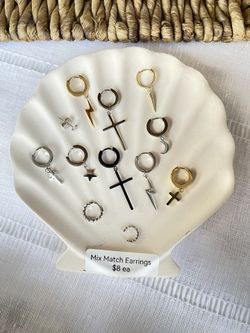 Stainless Steel 12 Different Earrings To Mix And Match 