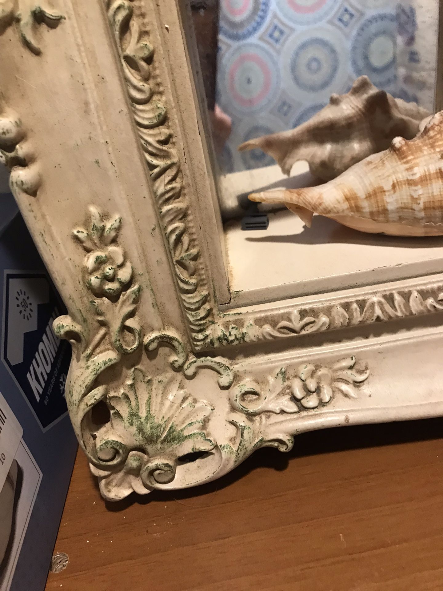 Antique Mirror With Small Shelves Please Check My Other Postings