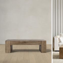 Quince Reclaimed Oak Waterfall Coffee Table 60” x 30”