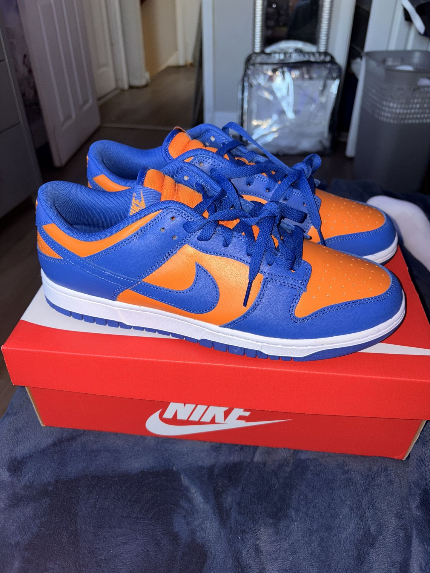 Nike Dunk Low “Knicks” Size 11, Brand New With Box, Dm If Interested 🧡