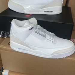Brand New Men's Nike Air Jordan Retro 3 Pure Money Shoes Size 10.5&11