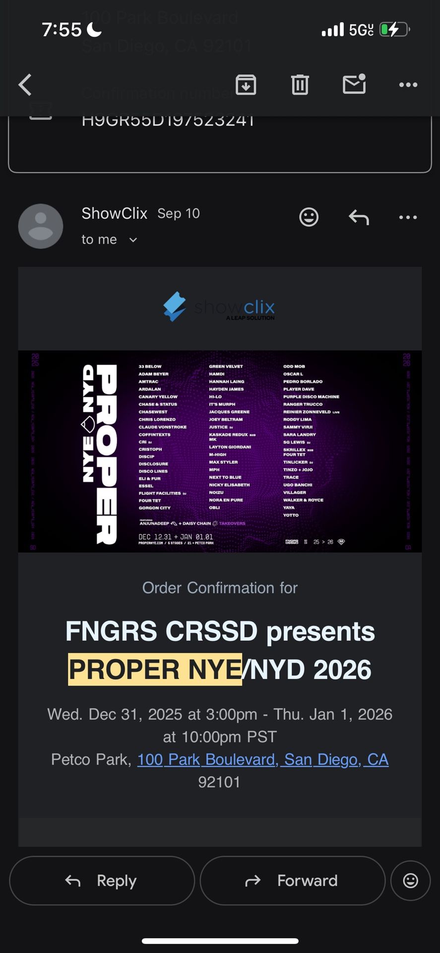 PROPER NYE 2 DAY TICKET