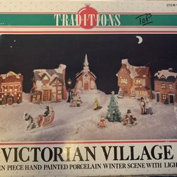 Vintage Victorian Lighted Village