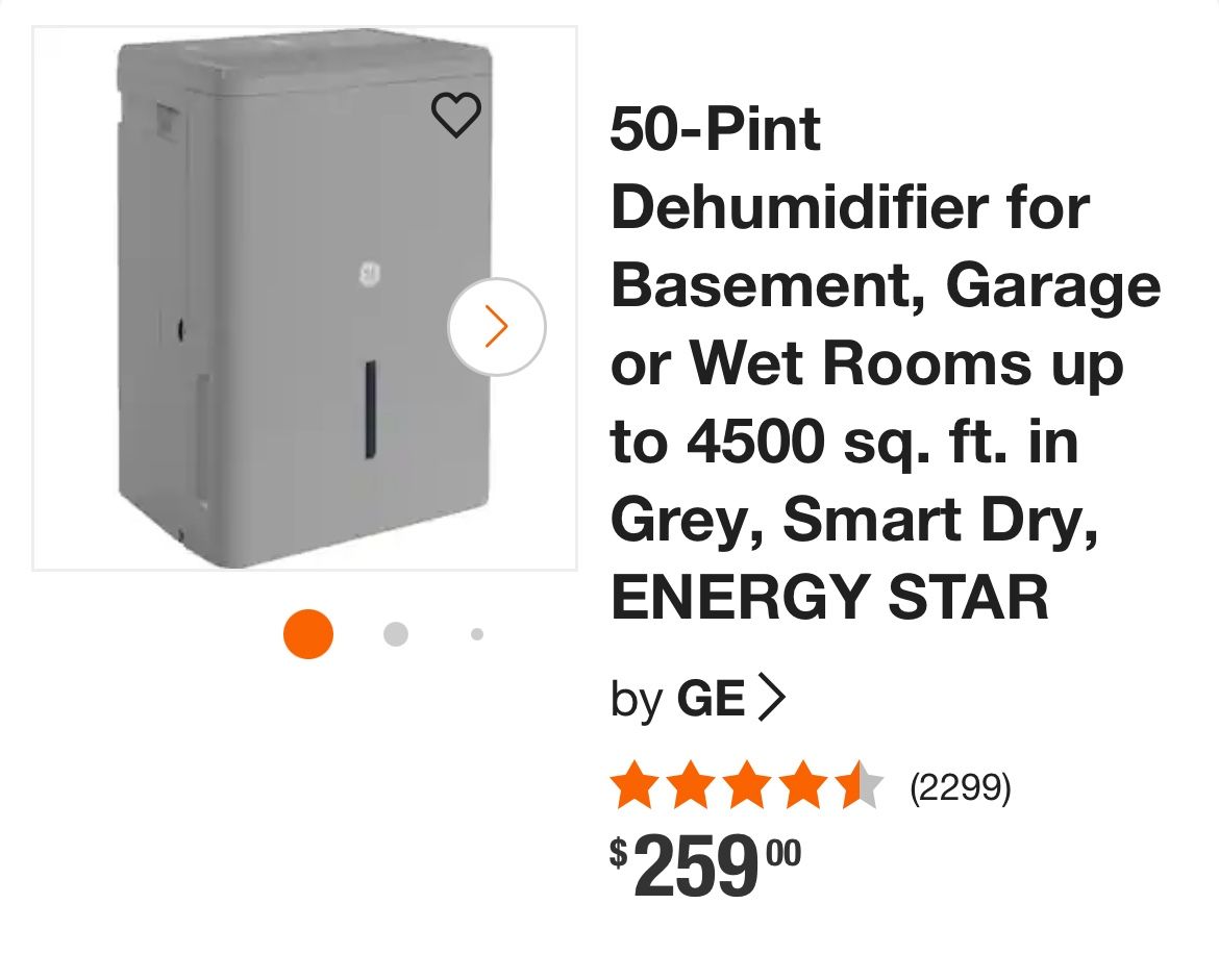 GE Dehumidifier