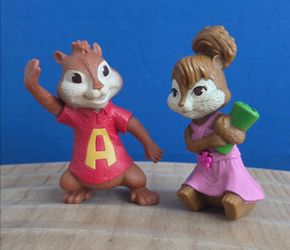 2011 McDonald's Alvin & the Chipmunks Shipwrecked BRITTANY and ALVIN 3.5" Action Figures