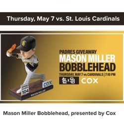 5/7 (5 Tickets) St Louis Cardinals vs San Diego Padres