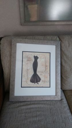 Picture with metal frame