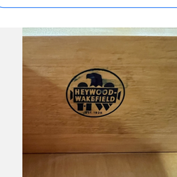 Heywood Wakefield MCM 1947/48 buffet hutch display cabinet