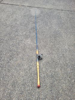 Great Lakes fiberglass deluxe fishing trip 6'5" with Pflueger Rocket 1355 baitcast reel