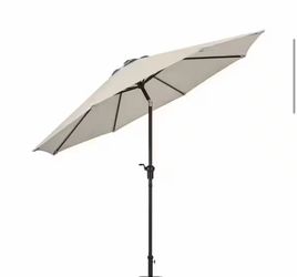 9 ft. Aluminum Market Crank and Auto-Tilt Patio Umbrella