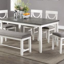 Dining Table Set With Bench 