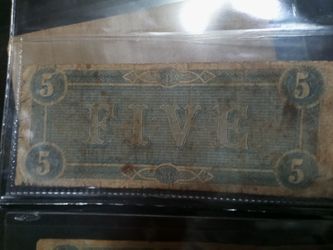 Confederate 5 $