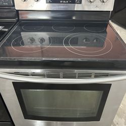 5 Burner Convection Stainless Glass Top Stove 