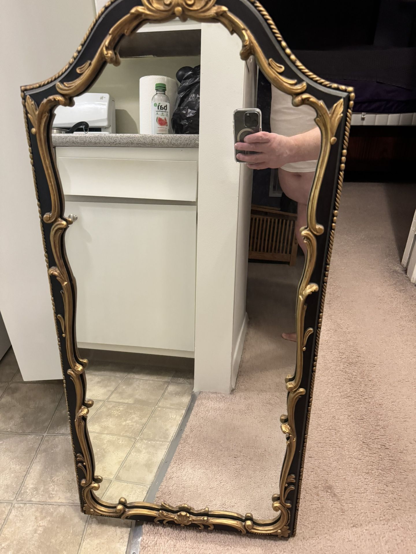Gothic Mirror 1950’s - 3 Piece Set