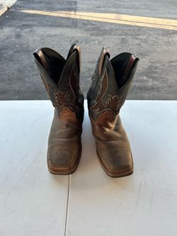 Justin Men’s Size 12 Composite Toe Leather Work Boots – Square Toe