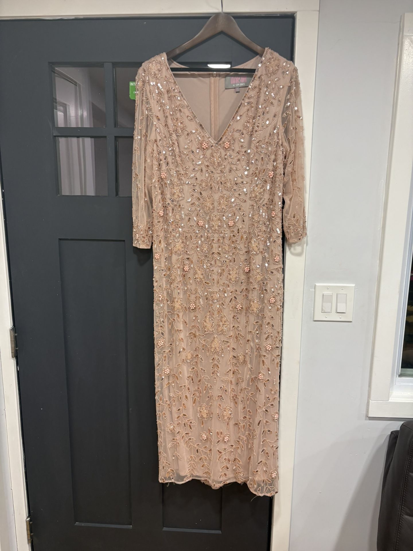 Rose gold evening gown