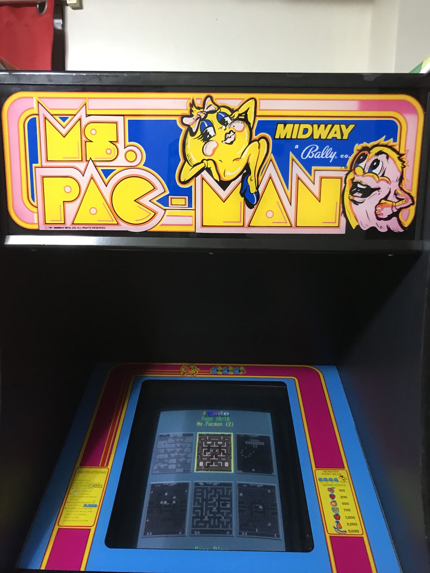 Classic Ms Pac-Man Arcade with 60 games included