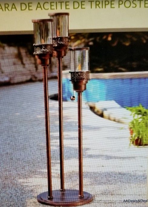 New Bronze Swimming Pool 3 Tier Oil Bug Lamp