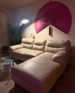 Sectional leather sofa