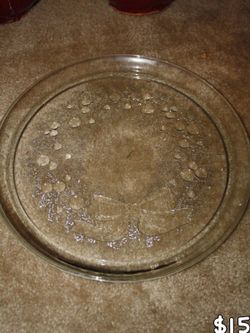 Wreath glass platter