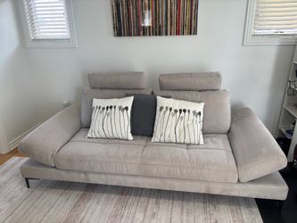 Living Spaces Modern Light Gray Sofa/Daybed