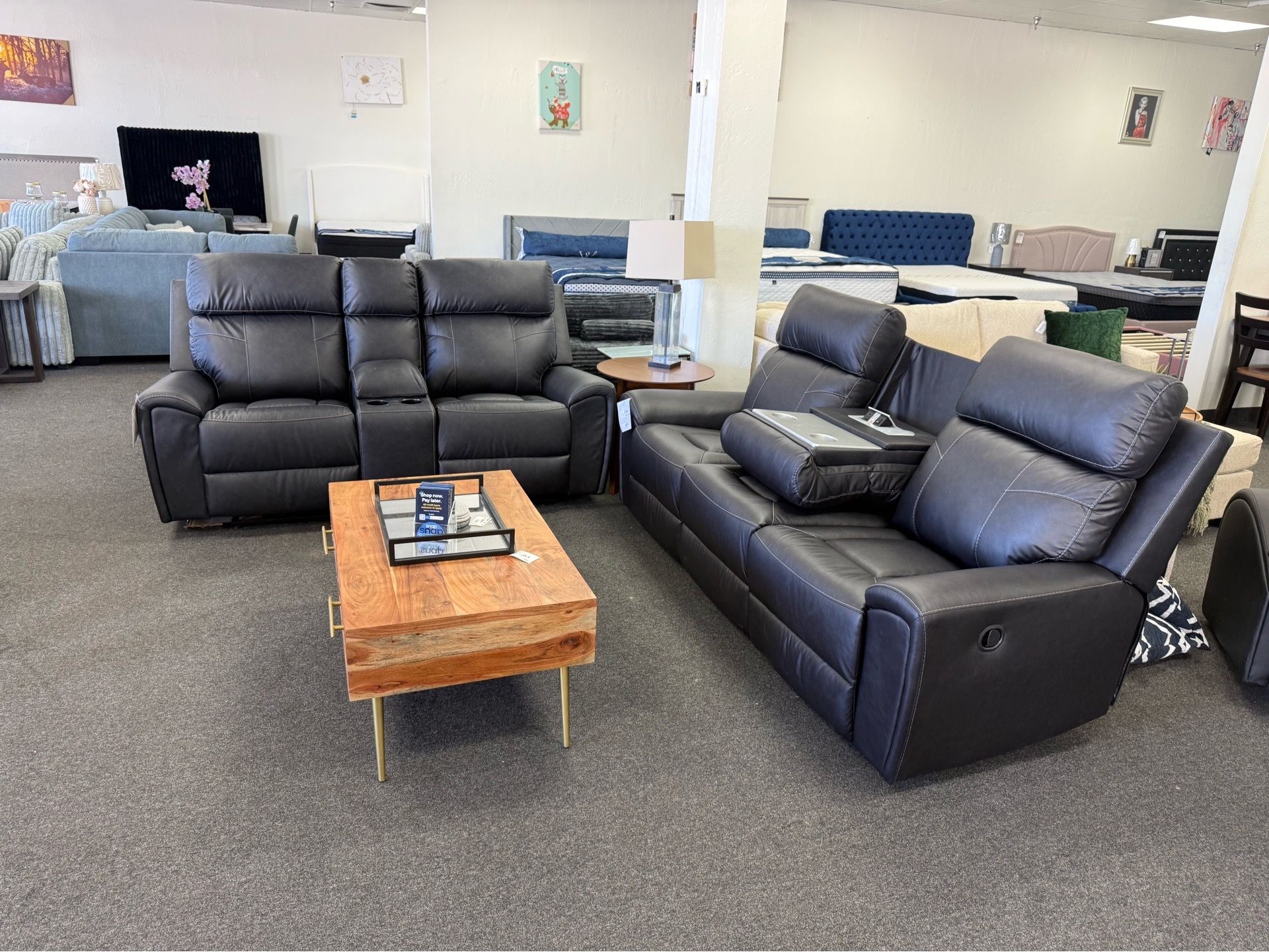 Ashley sofa and loveseat with recliners