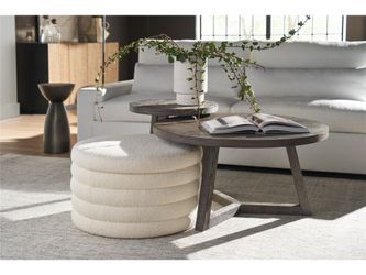Muse Washed Charcoal Bunching Table Large