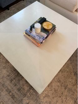 White square coffee table