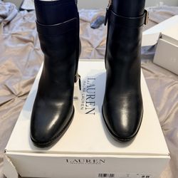 Women’s black Ralph Lauren Bootie, Size 8