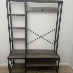 Hall tree, shelf , shoe storage