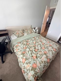 Queen bed (Frame and Mattress) + Nightstand